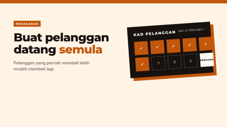 Ilustrasi kad cop pelanggan setia