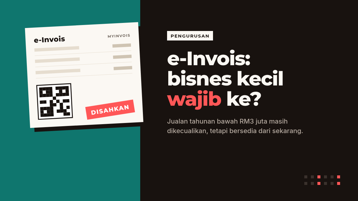 Ilustrasi e-Invois dengan kod QR yang telah disahkan